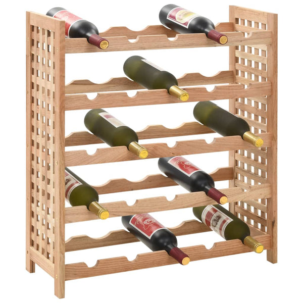 Walnussbaum Weinflaschenregal Leno 63x25x73cm (für 25 Flaschen)