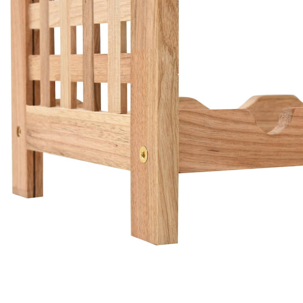 Walnussbaum Weinflaschenregal Leno 63x25x73cm (für 25 Flaschen)