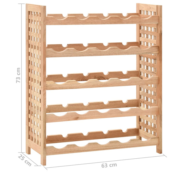 Walnussbaum Weinflaschenregal Leno 63x25x73cm (für 25 Flaschen)