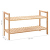 Schuhregal Corstian 69x26x40cm (massives Nussbaumholz)