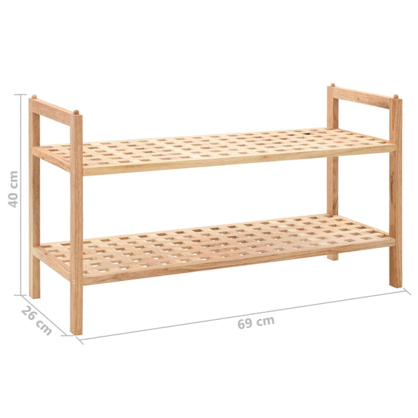 Schuhregal Corstian 69x26x40cm (massives Nussbaumholz)