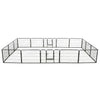 Schwarzer Welpenauslauf Paraschivan 60x80cm (16 Paneele Stahl)