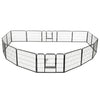 Schwarzer Welpenauslauf Paraschivan 60x80cm (16 Paneele Stahl)