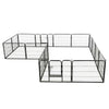 Schwarzer Welpenauslauf Paraschivan 60x80cm (16 Paneele Stahl)