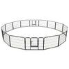 Schwarzer Welpenauslauf Paraschivan 60x80cm (16 Paneele Stahl)