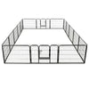 Schwarzer Welpenauslauf Paraschivan 60x80cm (16 Paneele Stahl)