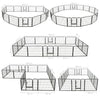 Schwarzer Welpenauslauf Paraschivan 60x80cm (16 Paneele Stahl)