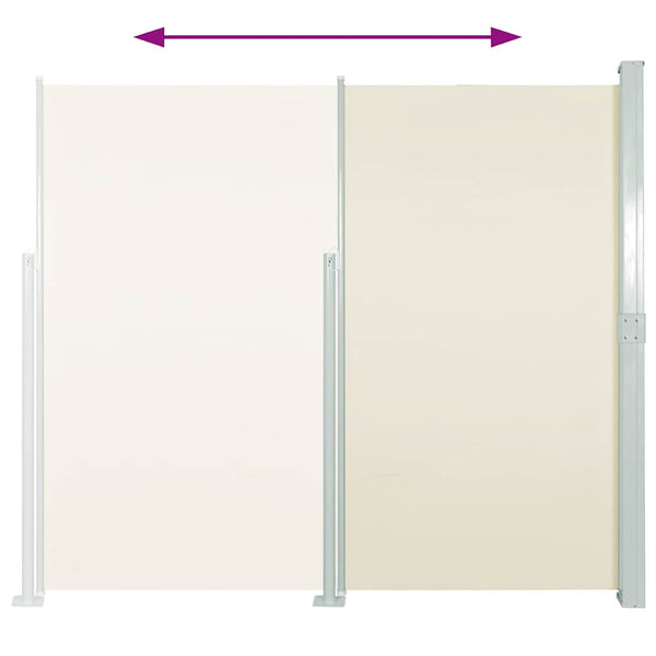 Creme ausziehbare Seitenmarkise Snr 160x500cm