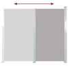 Graue ausziehbare Seitenmarkise Snr 160x500cm
