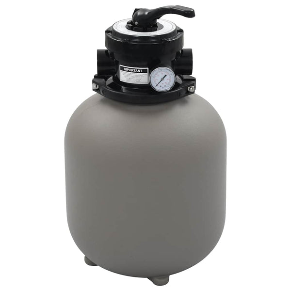 Grauer Sandfilter Raghila 350 mm (mit 4-Wege-Ventil) für Schwimmbäder