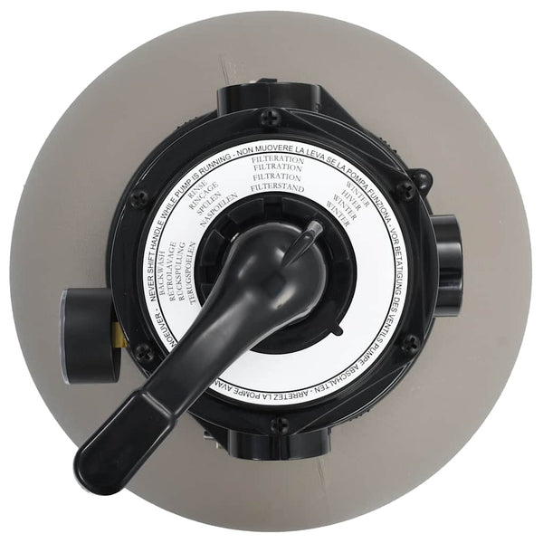 Grauer Sandfilter Raghila 350 mm (mit 4-Wege-Ventil) für Schwimmbäder