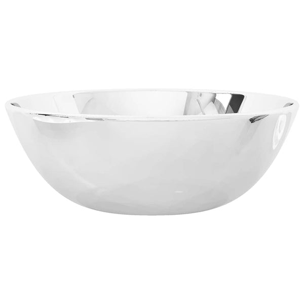Silbernes Waschbecken Moroi 28x10cm (Keramik)