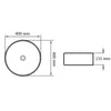 Silbernes Waschbecken Ghenovel 40x15cm (Keramik)