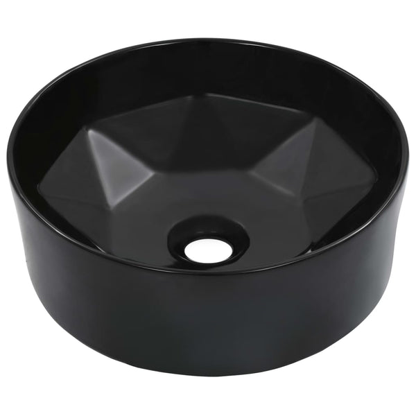 Schwarzes Waschbecken Cioaza 36x14cm (Keramik)