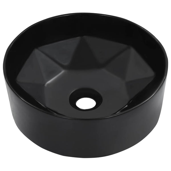Schwarzes Waschbecken Cioaza 36x14cm (Keramik)