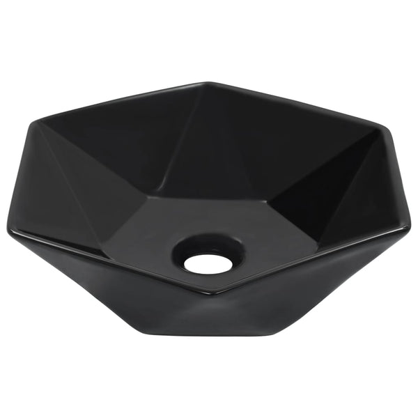 Schwarzes Waschbecken Negoiul 41x36,5x12cm (Keramik)