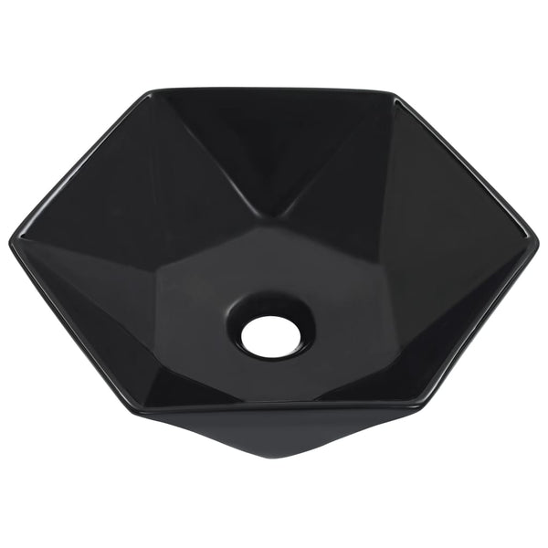 Schwarzes Waschbecken Negoiul 41x36,5x12cm (Keramik)