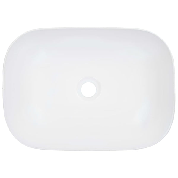 Weißes Waschbecken Nadine 45,5x32x13cm (Keramik)