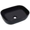 Schwarzes Waschbecken Nadine 45,5x32x13cm (Keramik)