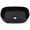 Schwarzes Waschbecken Nadine 45,5x32x13cm (Keramik)