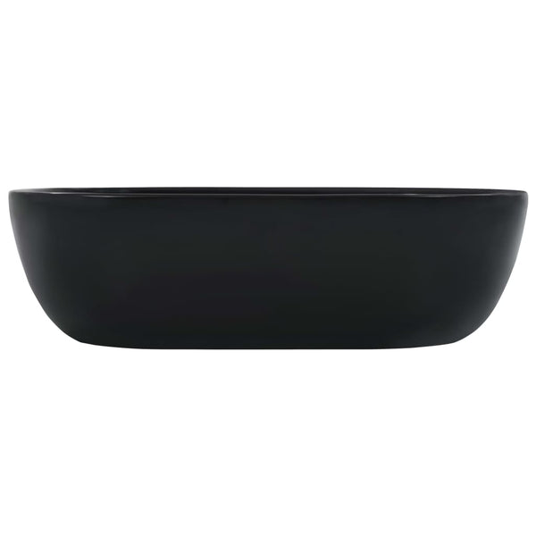 Schwarzes Waschbecken Nadine 45,5x32x13cm (Keramik)