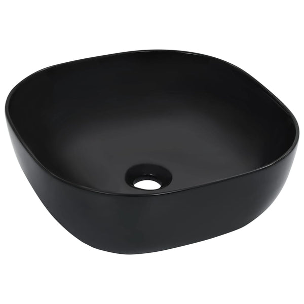 Schwarzes Waschbecken Caravita 42,5x42,5x14,5cm (Keramik)