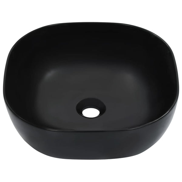 Schwarzes Waschbecken Caravita 42,5x42,5x14,5cm (Keramik)