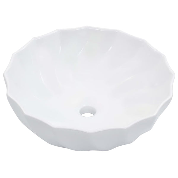 Valkoinen pesuallas Tohani 46x17cm (keraaminen)