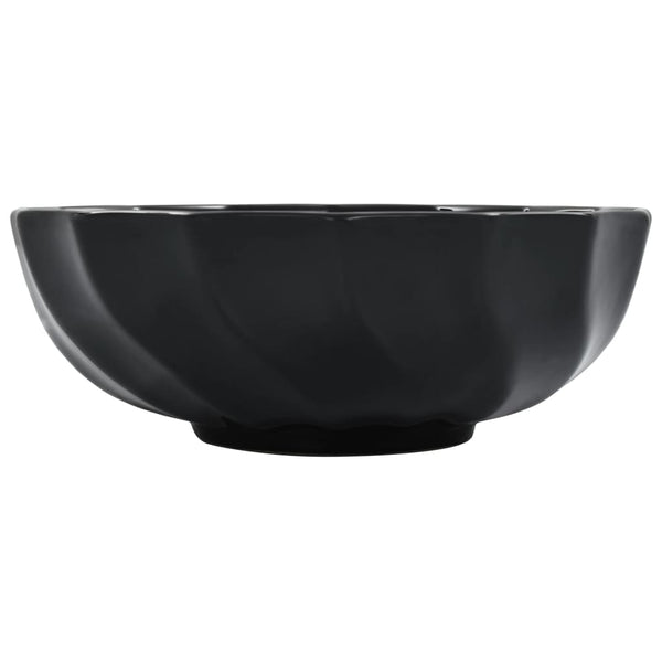 Schwarzes Waschbecken Tohani 46x17cm (Keramik)