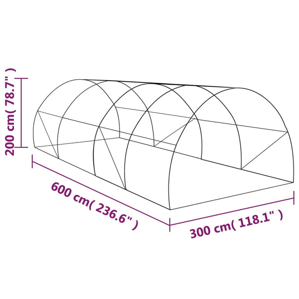 Gewächshaus Toth 600x300x200cm (18m²)