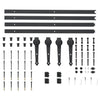 Schwarzes Schiebetürbeschlagset Stahl Curghel 2x183cm