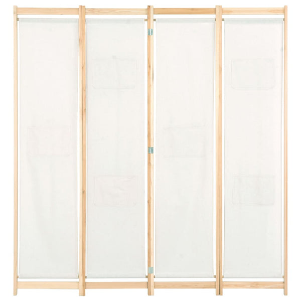 Cremefarbener Raumteiler Iren 160x170x4cm (4-teilig, Stoff)