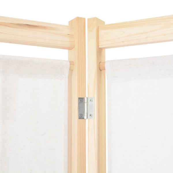 Cremefarbener Raumteiler Iren 160x170x4cm (4-teilig, Stoff)