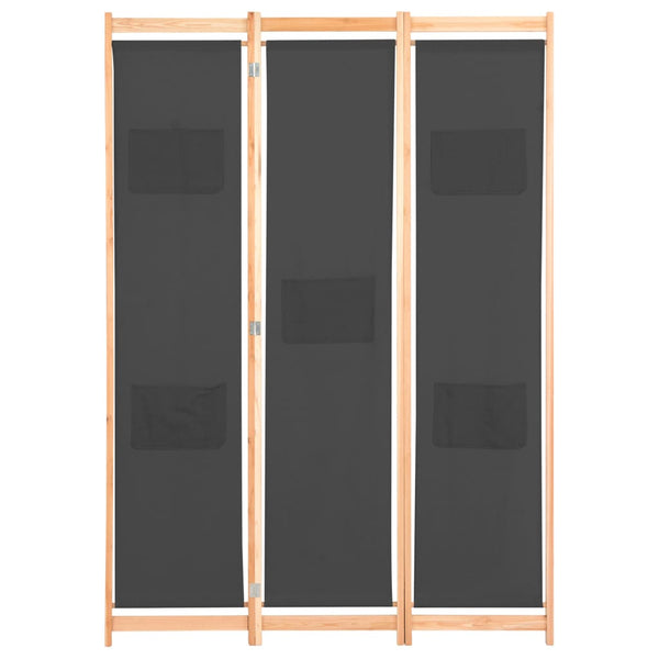 Grauer Raumteiler Iren 120x170x4cm (3-teilig, Stoff)