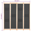 Grauer Raumteiler Iren 160x170x4cm (4-teilig, Stoff)