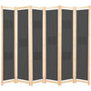 Grauer Raumteiler Iren 240x170x4cm (6-teilig, Stoff)