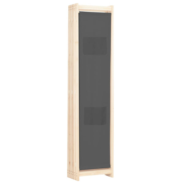 Grauer Raumteiler Iren 240x170x4cm (6-teilig, Stoff)