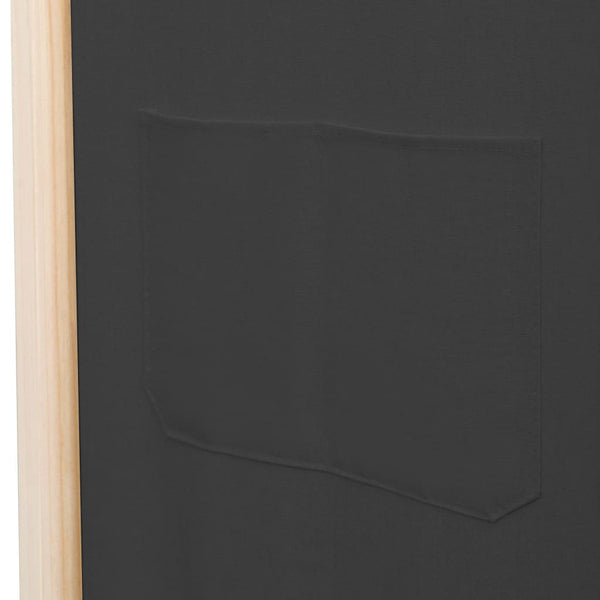 Grauer Raumteiler Iren 240x170x4cm (6-teilig, Stoff)