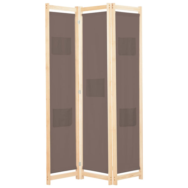 Ruskea paneelinen tilanjakaja Iren 120x170x4cm (kangas)
