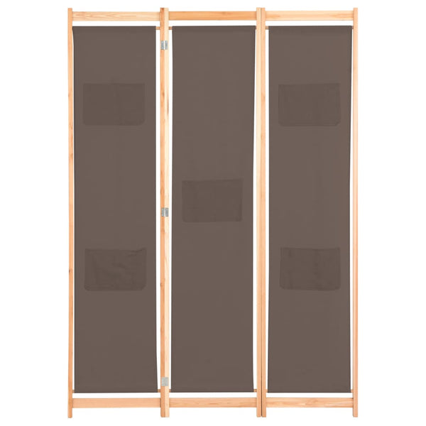 Ruskea paneelinen tilanjakaja Iren 120x170x4cm (kangas)