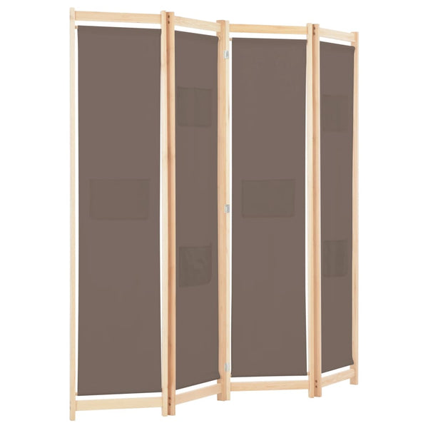 Ruskea paneelinen tilanjakaja Iren 160x170x4cm (kangas)