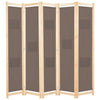 Brauner Raumteiler Iren 200x170x4cm (5-teilig, Leinwand)