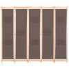Brauner Raumteiler Iren 200x170x4cm (5-teilig, Leinwand)