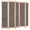 Brauner Raumteiler Iren 200x170x4cm (5-teilig, Leinwand)
