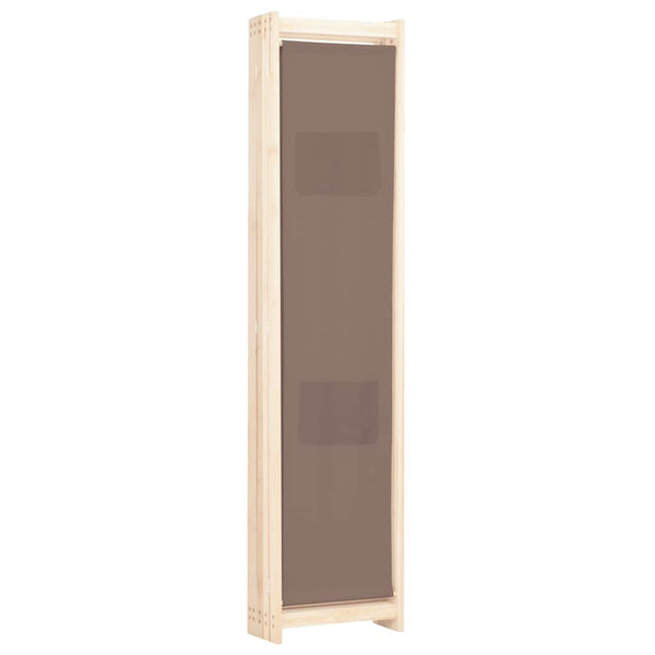 Brauner Raumteiler Iren 200x170x4cm (5-teilig, Leinwand)