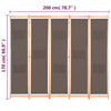 Brauner Raumteiler Iren 200x170x4cm (5-teilig, Leinwand)