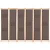 Brauner 6-flügeliger Raumteiler Iren 240x170x4cm (Stoff)
