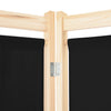 Schwarz 6-teiliger Raumteiler Iren 240x170x4cm (Stoff)