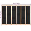 Schwarz 6-teiliger Raumteiler Iren 240x170x4cm (Stoff)