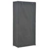 Grauer Kleiderschrank Andia 79x40x170cm (Stoff)